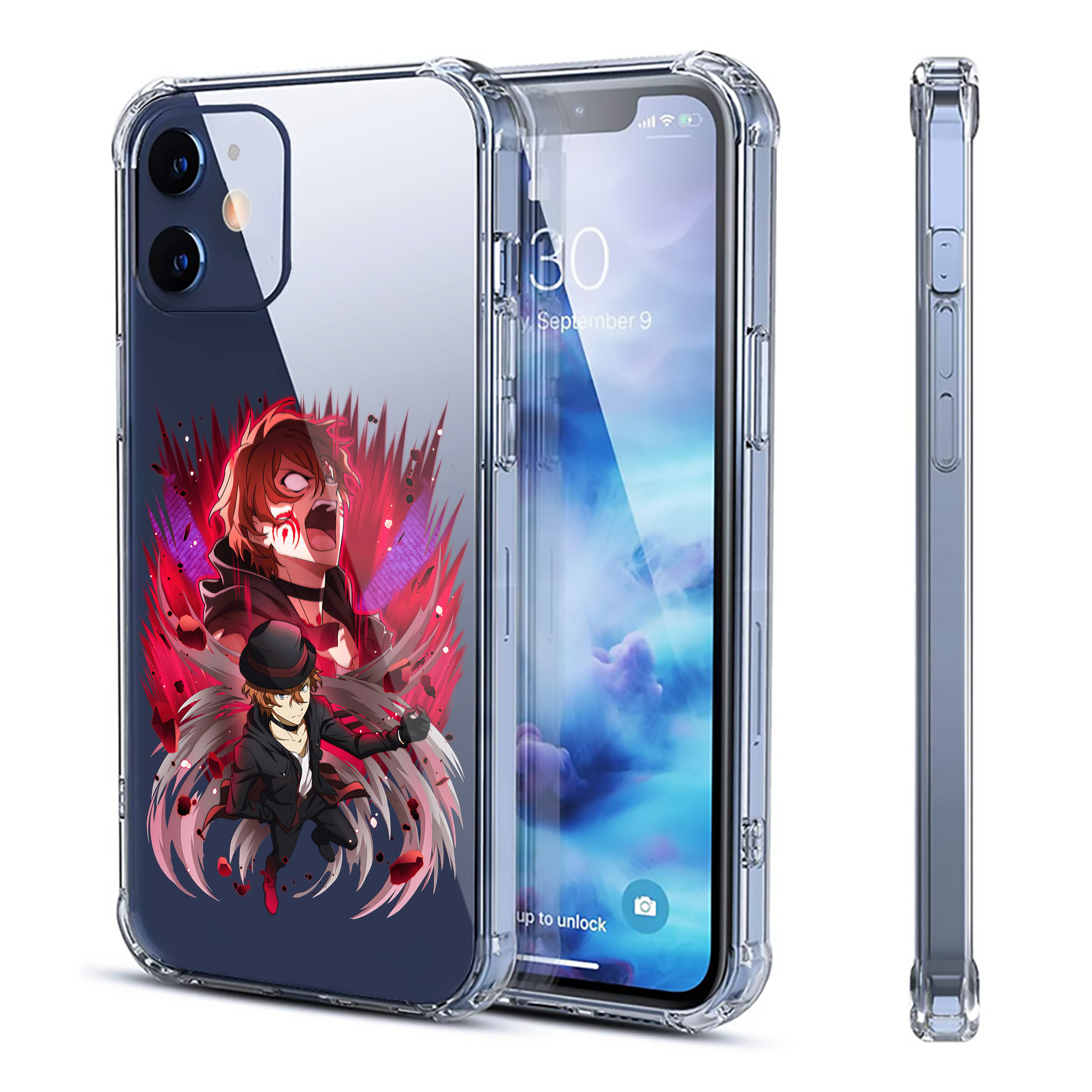 （画像用） 文豪ストレイドッグス Bungo Stray Dogs 【iPhone 12シリーズ対応】透明スマホケース（クリアソフトケース）
